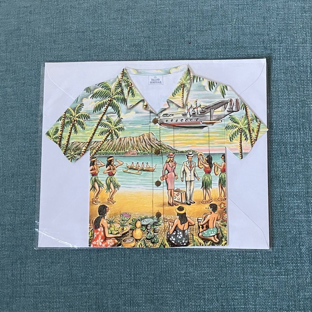 Hawaiian Shirt Stationery Card